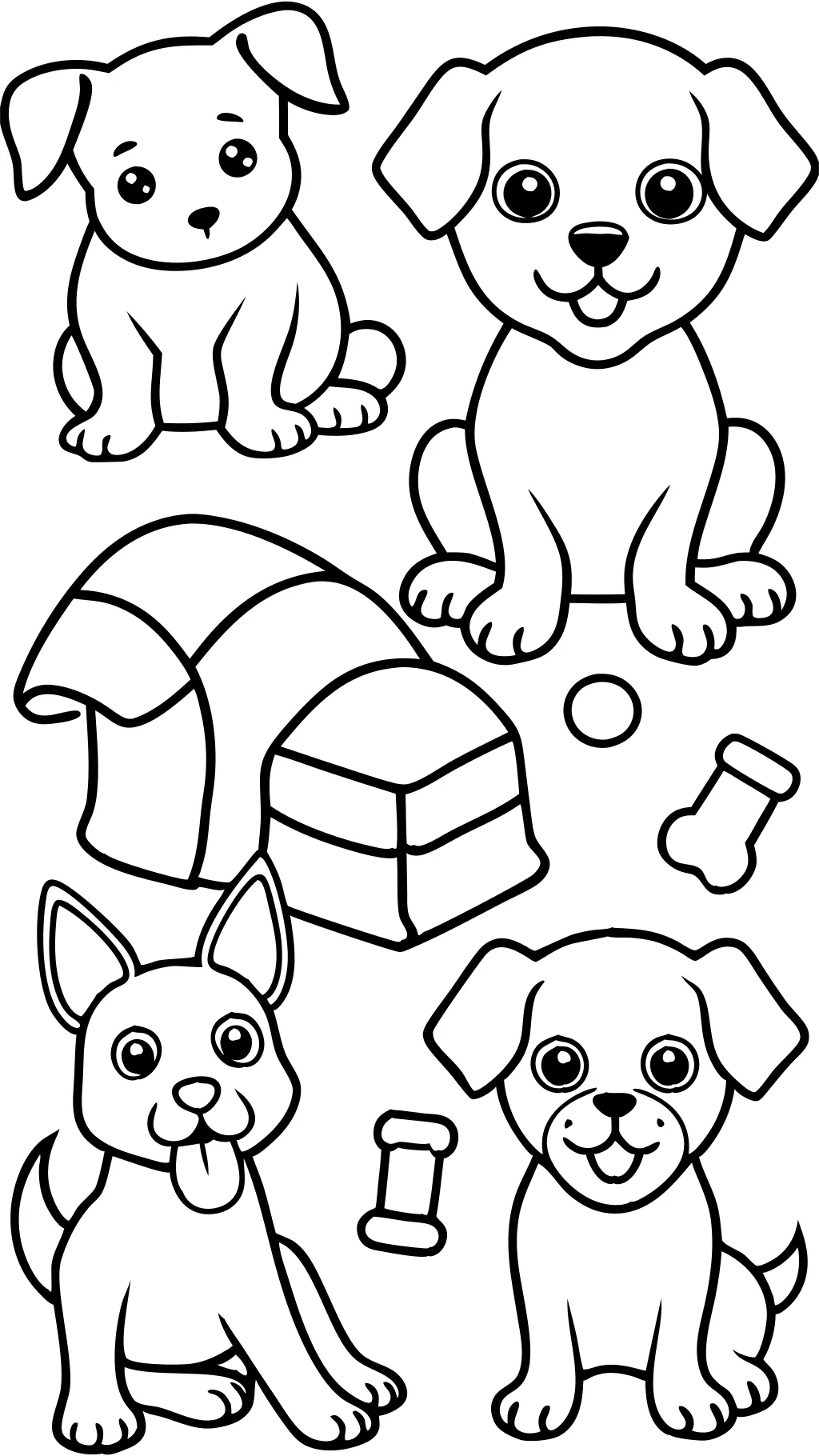 Images de chiots à colorier